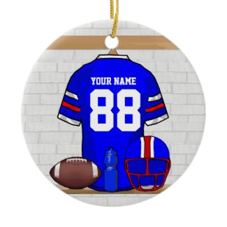 Personalized American Football Grid Iron jersey Ornament