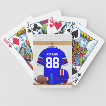 Personalized American Football Grid Iron jersey Bicycle Playing Cards