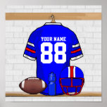 Personalized American Football Grid Iron jersey Poster