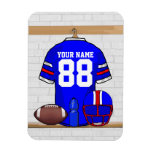 Personalized American Football Grid Iron jersey Rectangle Magnet