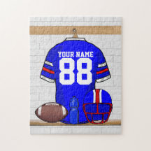 Personalized American Football Grid Iron jersey Puzzles