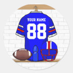 Personalized American Football Grid Iron jersey Stickers