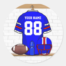 Personalized American Football Grid Iron jersey Stickers