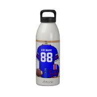 Personalized American Football Grid Iron jersey Drinking Bottles
