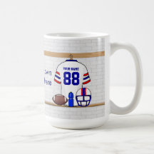 Personalized American Football Grid Iron WRB Coffee Mug