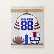 Personalized American Football Grid Iron WRB Jigsaw Puzzle