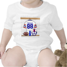 Personalized American Football Grid Iron WRB Bodysuits