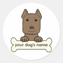Personalized Amstaff Round Stickers