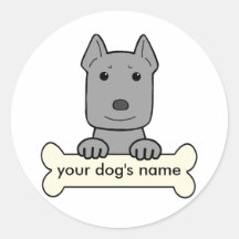 Personalized Amstaff Round Stickers