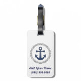 Personalized Anchor Luggage Tag