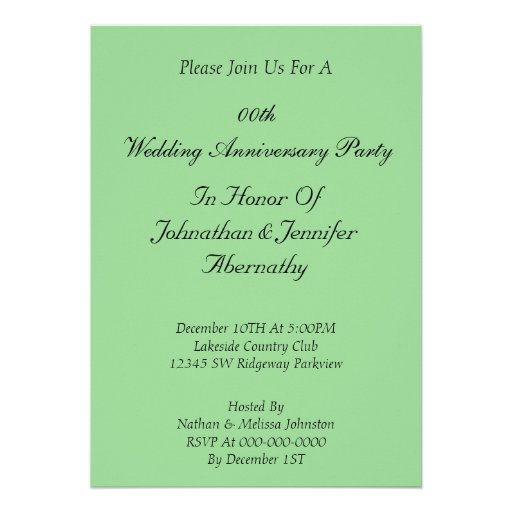 Personalized Anniversary Party Invitation