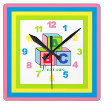 Personalized (ANY NAME) Child's Clock w/Numbers