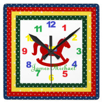 Personalized (ANY NAME) Child's Clock w/Numbers