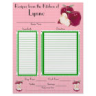 Personalized Apple design recipe page letterhead