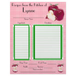 Personalized Apple design recipe page Letterhead Design