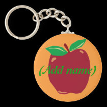 Personalized Apple Keychain