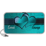 personalized aqua hearts Speakers speakers