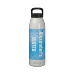 Personalized Aquatic Blue and Clear Water Bubbles Drinking Bottle