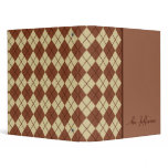 Personalized  Argyle  Binder