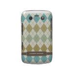 Personalized Argyle Pattern BlackBerry Bold Case
