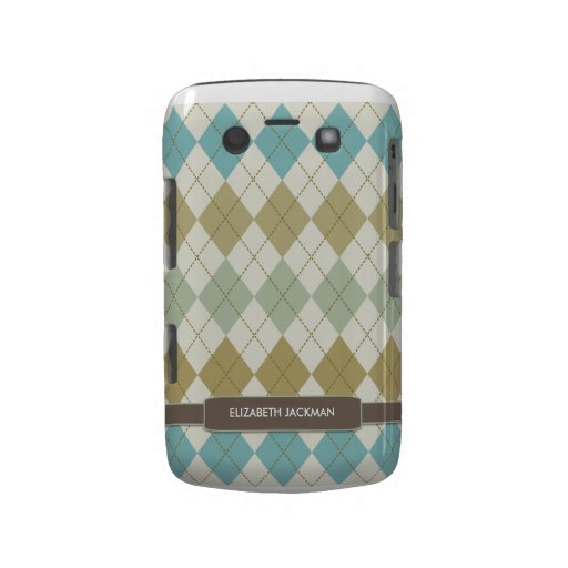 Personalized Argyle Pattern BlackBerry Bold Case