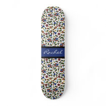 Personalized Armenian floral Girls Skateboard