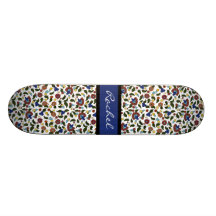Personalized Armenian floral Girls Skateboard