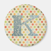 Personalized Art Letter K Magnet
