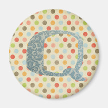 Personalized Art Letter Q Magnets