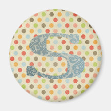 Personalized Art Letter S Refrigerator Magnets