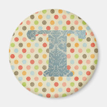 Personalized Art Letter T Magnets