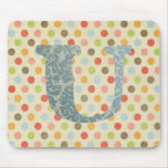 Personalized Art Letter U Mousepads