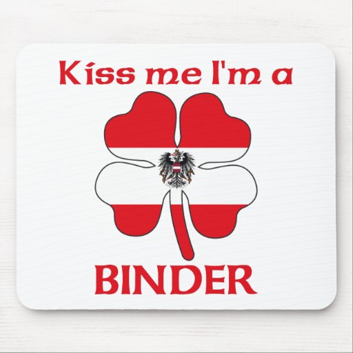 Personalized Austrian Kiss Me I'm Binder Mouse Pads