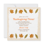 Personalized Autumn Leaves Dinner Invitations