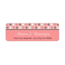 Personalized Avery Pink Polka Dot Address Labels