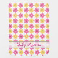 Personalized Baby Blankets | Pretty Floral Pattern
