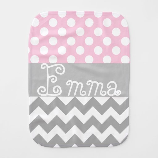 Personalized baby burp cloth in pink Zazzle