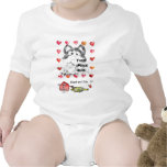 Personalized Baby Cartoon Hearts Onesies t-shirts