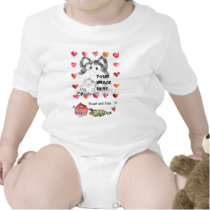 Personalized Baby Cartoon Hearts  t-shirts