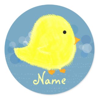 Personalized Baby Chick Sticker Template zazzle_sticker
