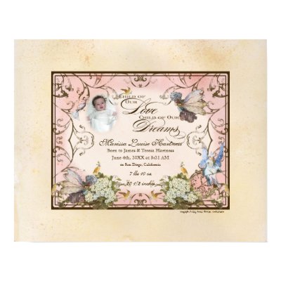 Personalized Baby Girl - Enchanted Faerie Princess print