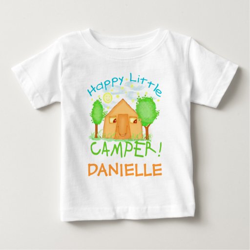 Personalized Baby / Kids Summer Camping TShirt Zazzle