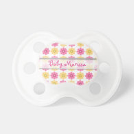 Personalized Baby Pacifier | Pretty Floral Pattern