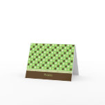 Personalized Baby Polka Dot Thank You Card (lime)