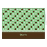 Personalized Baby Polka Dot Thank You Card (mint)