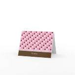 Personalized Baby Polka Dot Thank You Card (pink)