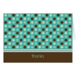 Personalized Baby Polka Dot Thank You Card (teal)
