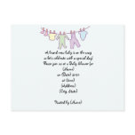 Personalized Baby Shower Invitation-Clothesline Postcard