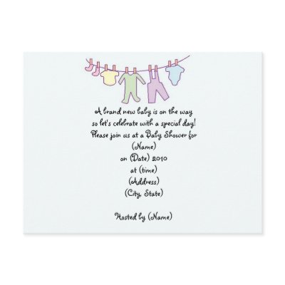 Baby Cloth Line Invitation on One Idea Is To Hang A Clothesline Across The Room And Pin Baby