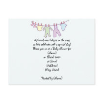 Personalized Baby Shower Invitation-Clothesline postcards
